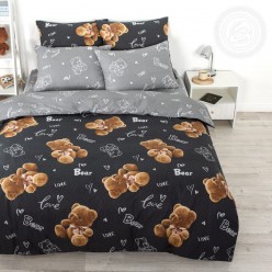 КПБ поплин 1,5сп: Плюшевый мишка /НОВИНКА