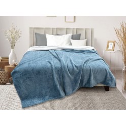 Плед 20-11: евро 200*240 Жаккард с шерпой ФФ-030