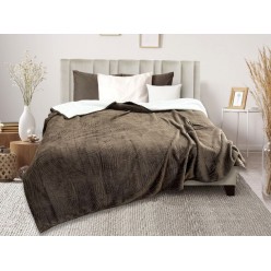 Плед 19-30: евро 200*220 Жаккард с шерпой ФФ-030