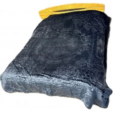  Плед выбитый Лепка 160х220: Цветочек графитовый 2107-33