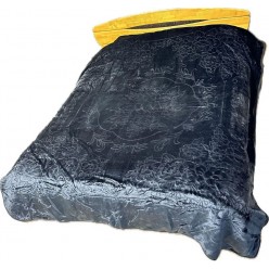  Плед выбитый Лепка 160х220: Цветочек графитовый 2107-33