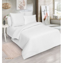 КПБ поплин Трейд-Дизайн 1,5сп: Страйп белый 12423.1